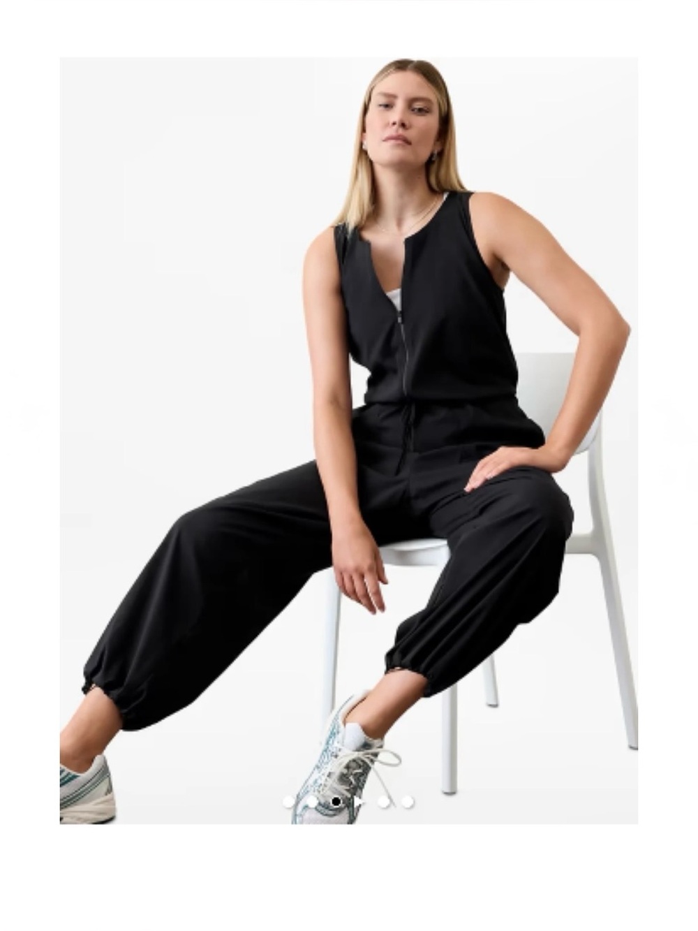 Athleta Flex Jumpsuit L Black Certified B Corp NWT